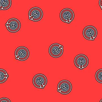 Auto shut off vector seamless pattern Stock Illustration