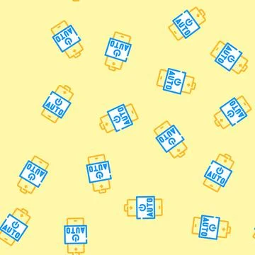 Auto shut off vector seamless pattern Stock Illustration