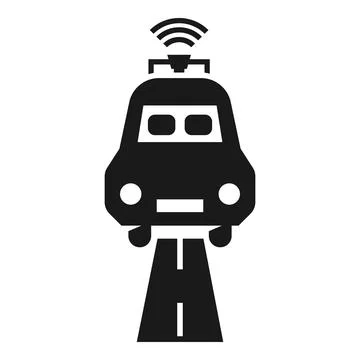 Auto smart car icon, simple style Illustrazione stock