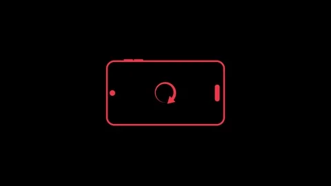 Auto smart mobile phone screen rotate arrow icon. device rotation concept 4.. Stock Footage 312873113