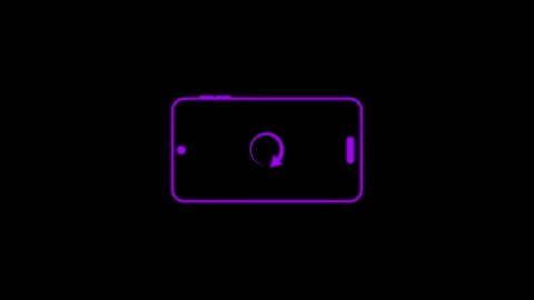 Auto smart mobile phone screen rotate arrow icon. device rotation concept 4.. Stock Footage 312873114