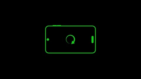 Auto smart mobile phone screen rotate arrow icon. device rotation concept 4.. Stock Footage 312873118