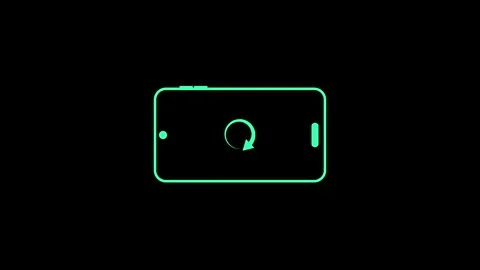 Auto smart mobile phone screen rotate arrow icon. device rotation concept 4.. Stock Footage 312873119