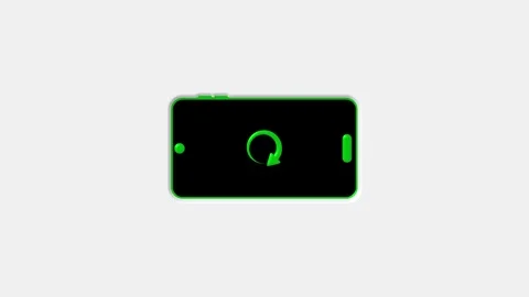 Auto smart mobile phone screen rotate arrow icon. device rotation concept 4.. Stock Footage 312873120