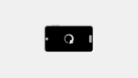 Auto smart mobile phone screen rotate arrow icon. device rotation concept 4.. Stock Footage 312873121