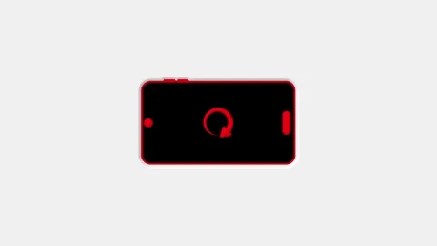 Auto smart mobile phone screen rotate arrow icon. device rotation concept 4.. Stock Footage 312873126