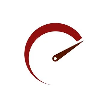 Auto speedometer or business speedometer icon template. Isolated vector illus Stock Illustration