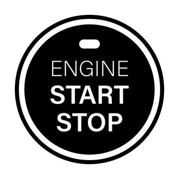 Auto stop start icon vector  automatically switch off car engine sign for g.. Stock Illustration