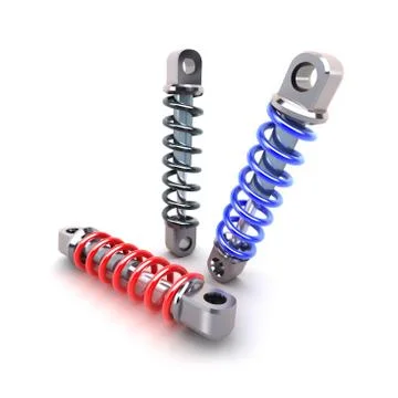 Auto suspension, shock absorber set. Stock Illustration