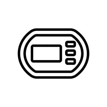 Auto timer icon vector outline illustration 스톡 일러스트