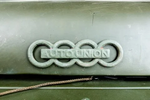 Auto Union Logo on Oldtimer Stock Photos