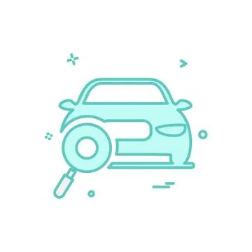 Auto workshop search car icon vector design Stock Illustration