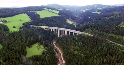 Autobahn Bridge Panoramic From Above.mp4 動画素材 55570679