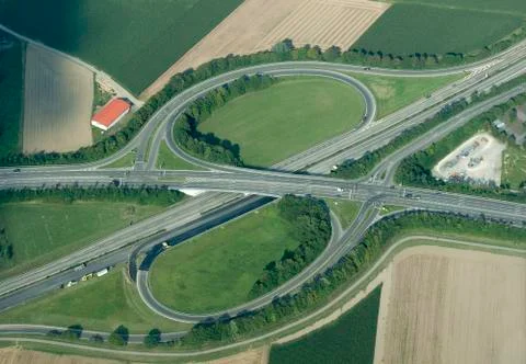 Autobahn drive-up Foto stock