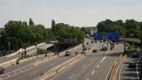 Autobahn Essen city Stock Footage 84967861