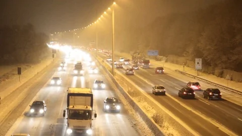 Autobahn Stock Footage 90442383