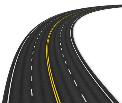 Autobahn isolated on white 스톡 일러스트