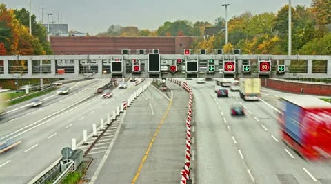Autobahn Timelpase 02 Stock Footage 12420897