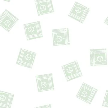 Autocad 3d program glyph seamless pattern Stock Illustration