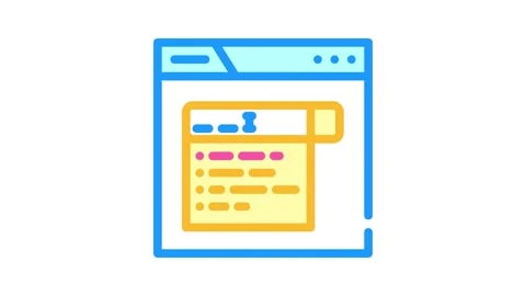 Autocomplete natural language processing nlp color icon animation Video stock 327259352