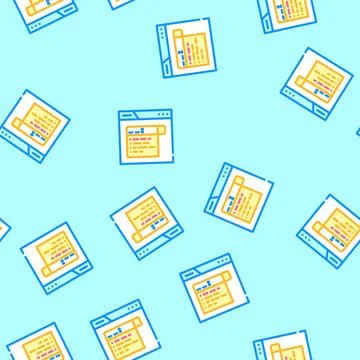 Autocomplete natural language processing nlp vector seamless pattern Stock Illustration