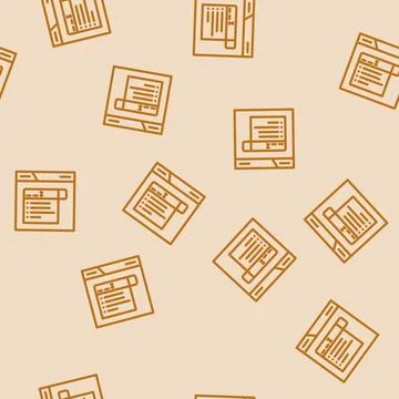 Autocomplete natural language processing nlp line vector seamless pattern Stock Illustration