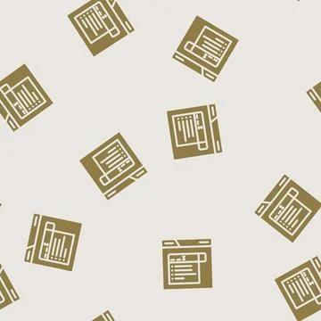 Autocomplete natural language processing nlp glyph vector seamless pattern Stock Illustration