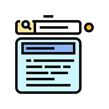 Autocomplete nlp color icon vector illustration Illustration