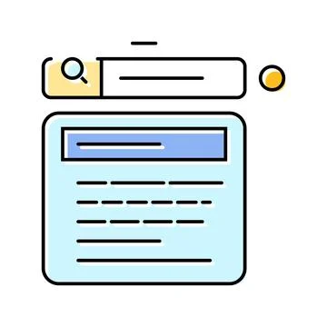 Autocomplete nlp color icon vector illustration Stock Illustration