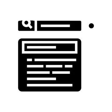 Autocomplete nlp glyph icon vector illustration Illustration