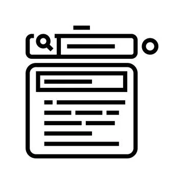 Autocomplete nlp line icon vector illustration Illustration