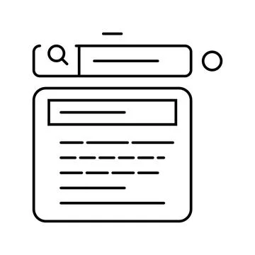 Autocomplete nlp line icon vector illustration Stock Illustration