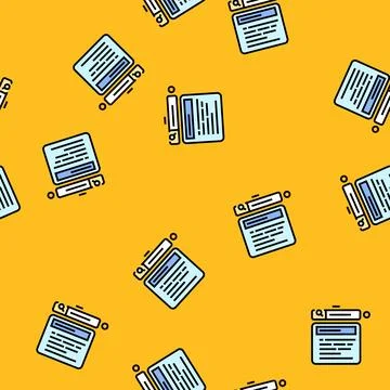 Autocomplete nlp vector seamless pattern Stock Illustration