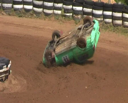 Autocross crash Vídeo Stock 686323