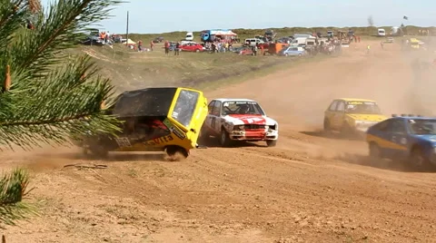 Autocross crash Stock Footage