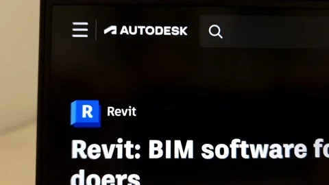 Autodesk Revit website displayed on laptop computer Stock Footage 235859183