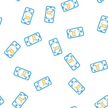 Autofocus photo camera vector seamless pattern Stock Illustration