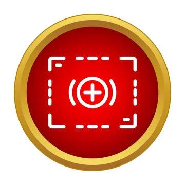 Autofocus target outline with plus sign capturing objective イラスト素材