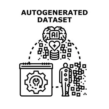 Autogenerating data using artificial intelligence for human analysis Stock Illustration