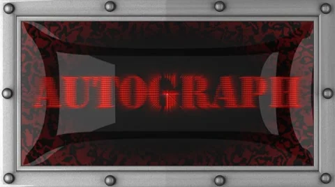 Autograph on led Stock Footage 8665529