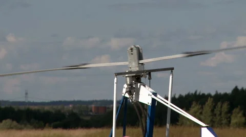 Autogyro blade spinning. Video stock 62462860