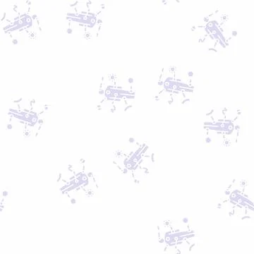 Autoimmune disease glyph seamless pattern Stock Illustration