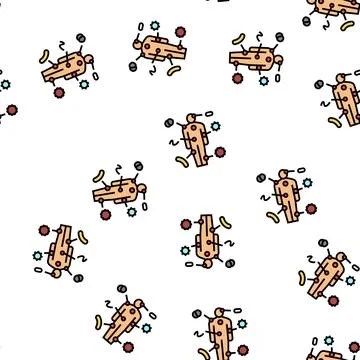 Autoimmune disease vector seamless pattern Stockillustratie