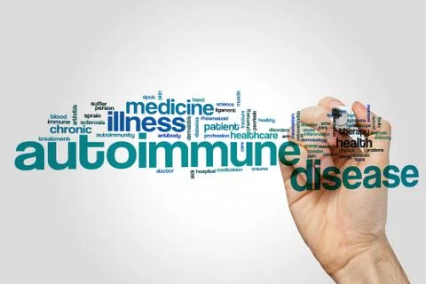 Autoimmune disease word cloud Stock Illustration
