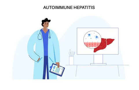 Autoimmune hepatitis disease Stock Illustration