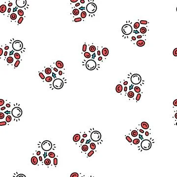 Autoimmunity blood vector seamless pattern Illustrazione stock