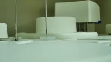 Automate analysis in laboratory. Stock Footage 86004101