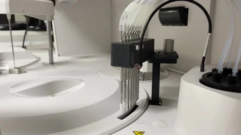 Automate analyzing in modern laboratory Stock Footage 247171658