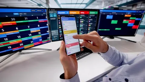 Automate Office Scheduling With Calendar Software Stock Footage 326838200