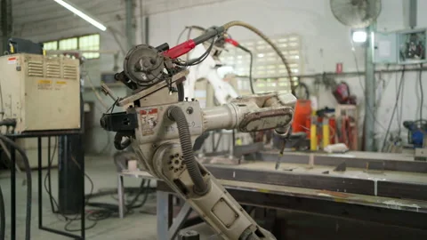 Automate robotic arm Stock Footage 153075148